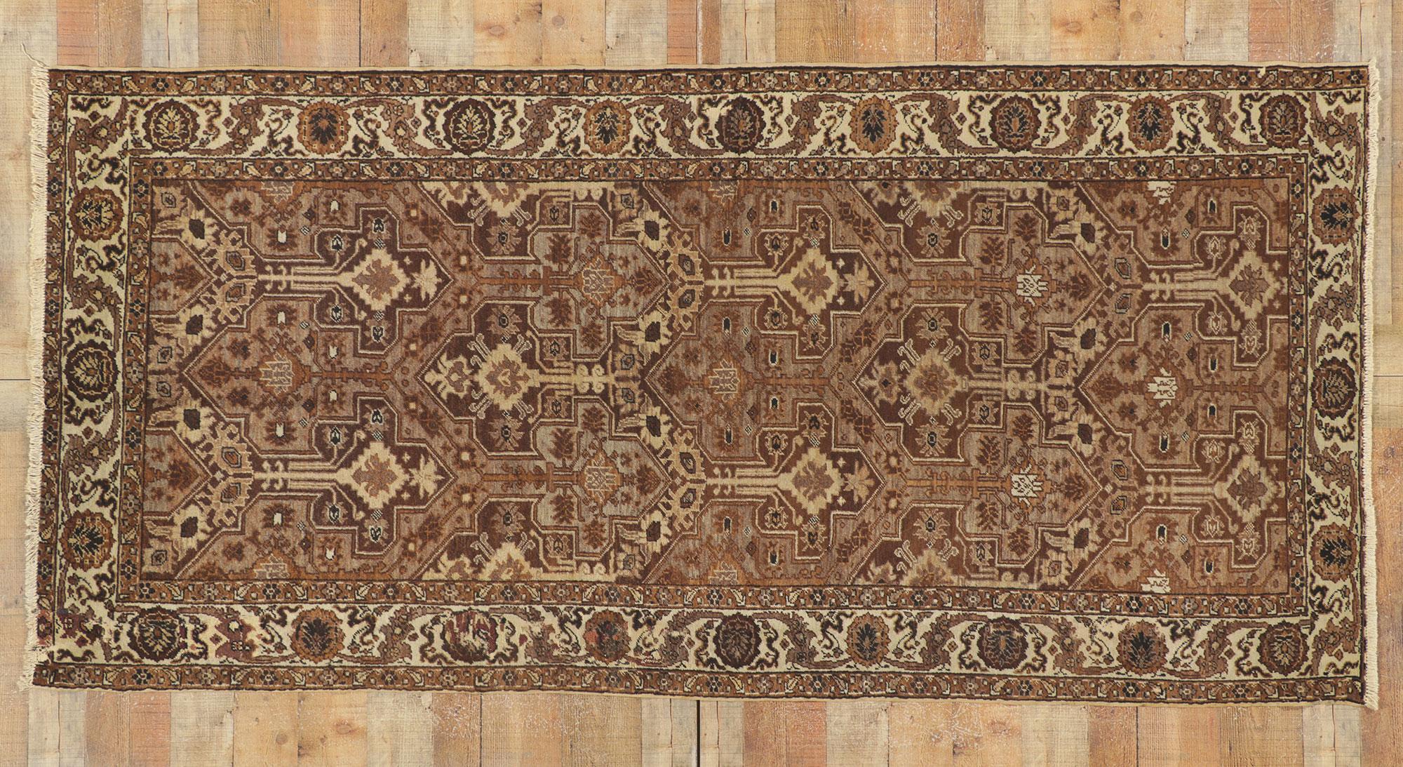 Vintage Turkish Sivas Rug with Warm Earth-Tone Colors For Sale 2