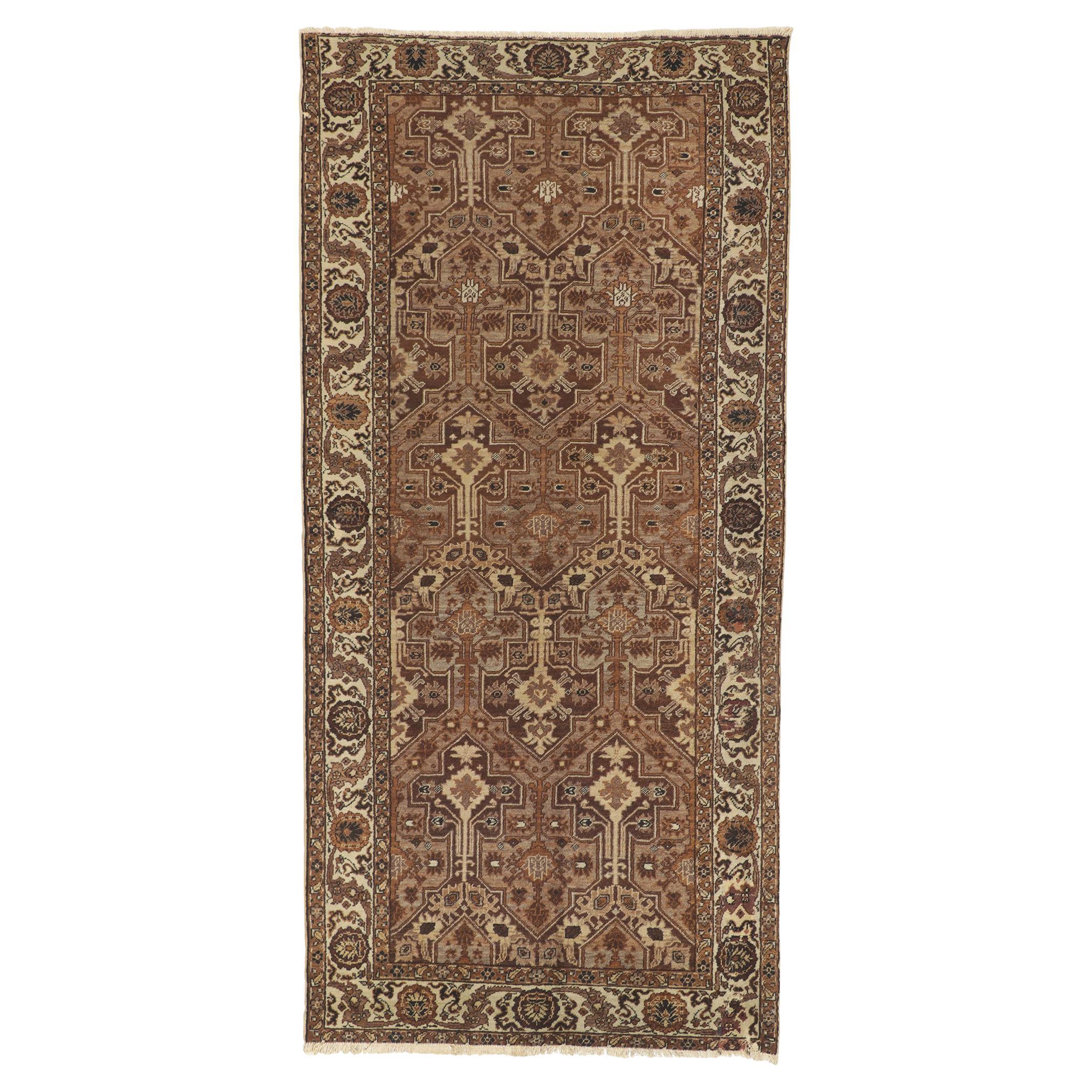Vintage Turkish Sivas Rug with Warm Earth-Tone Colors For Sale