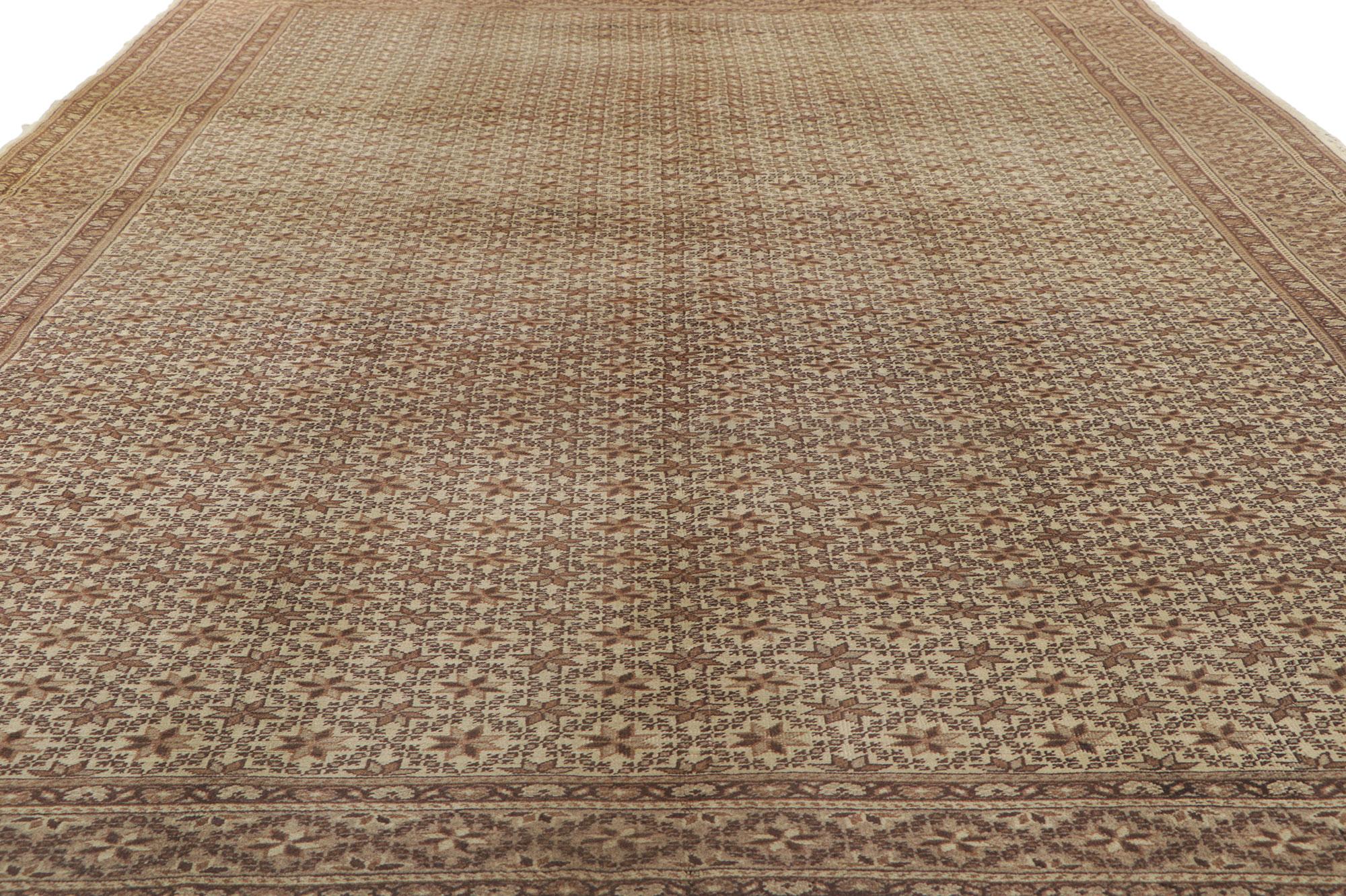 Turc Tapis turc Sivas vintage aux couleurs chaudes et neutres en vente