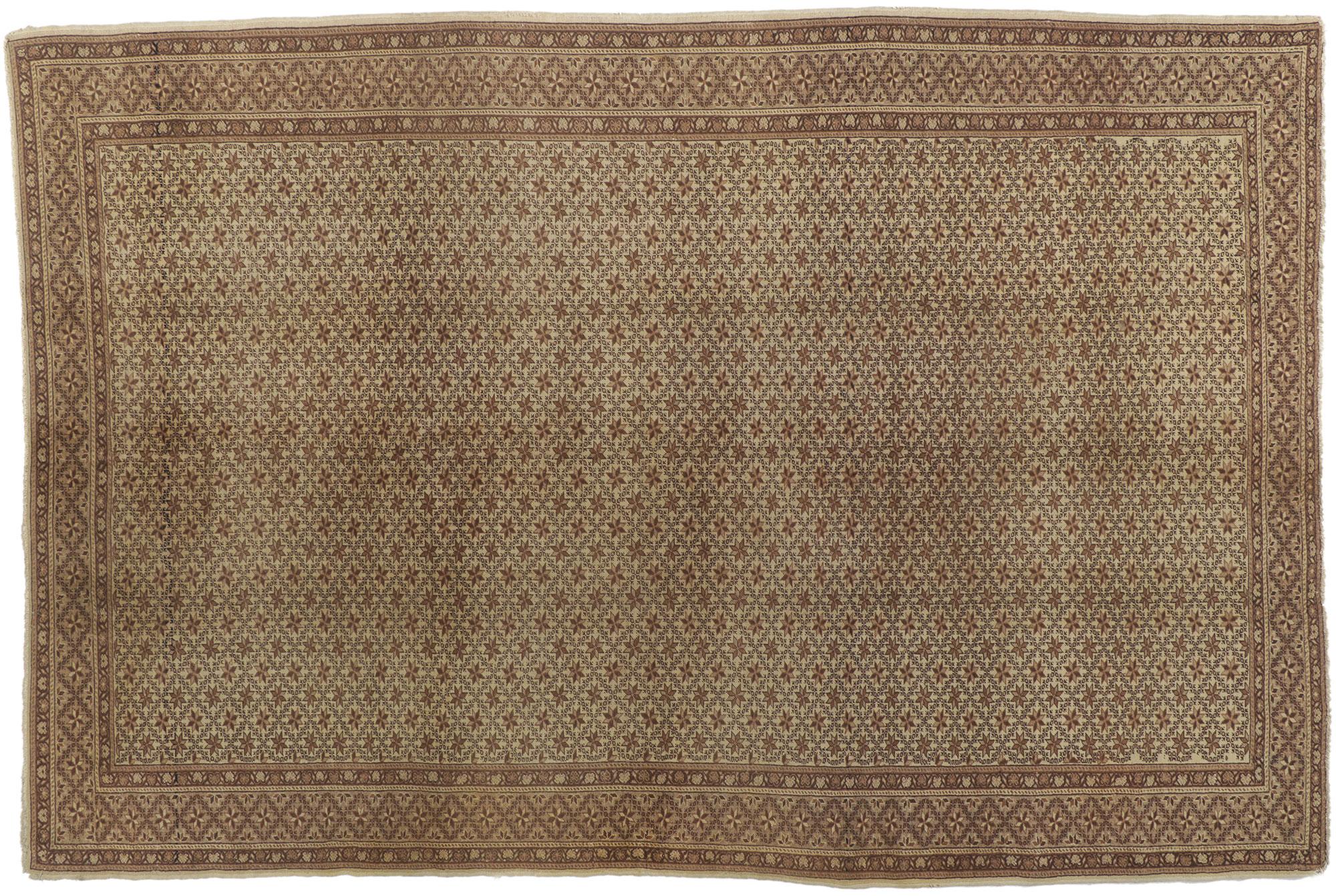 Tapis turc Sivas vintage aux couleurs chaudes et neutres en vente 1