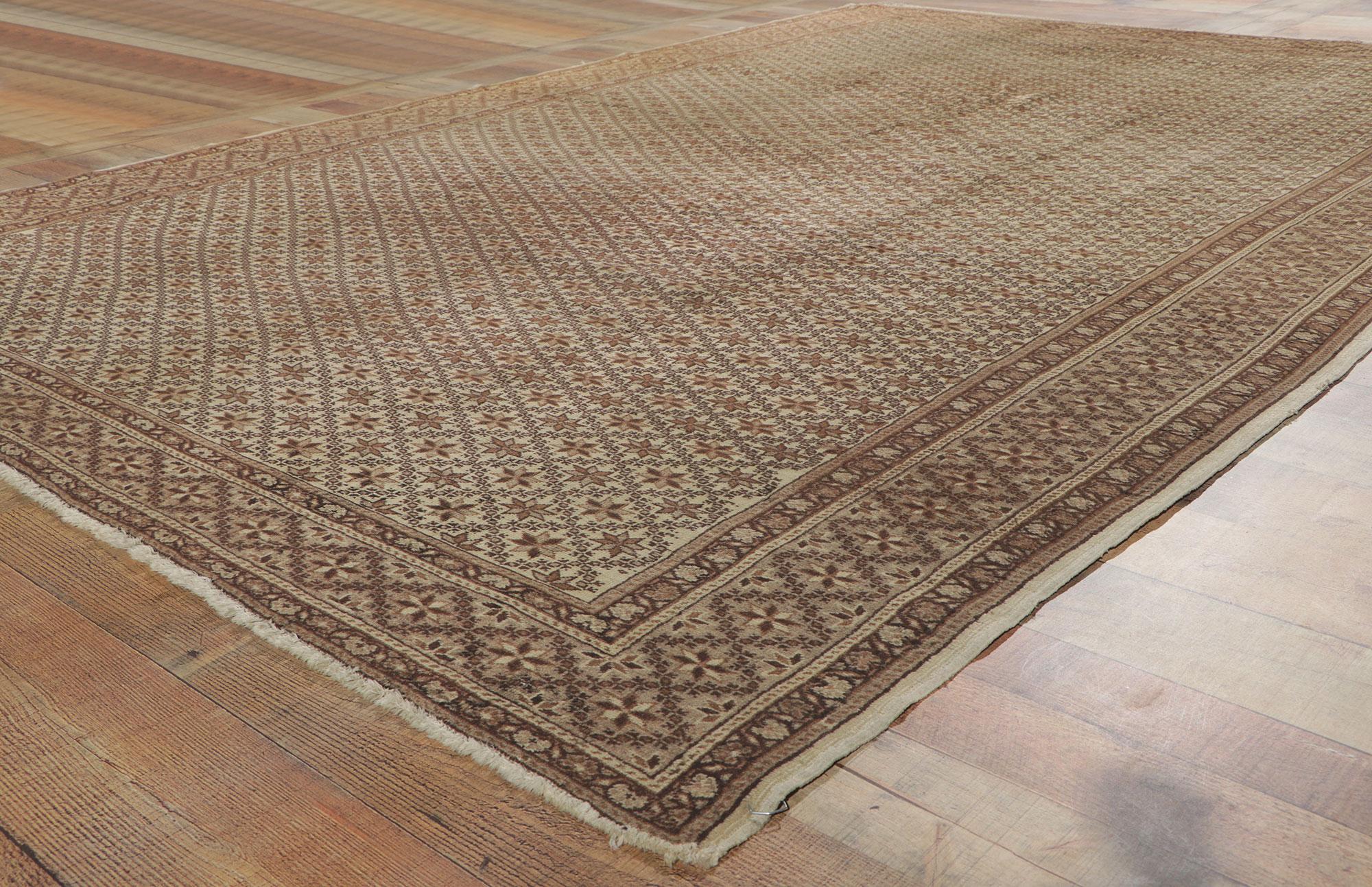 Tapis turc Sivas vintage aux couleurs chaudes et neutres Bon état - En vente à Dallas, TX