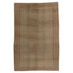Türkischer Sivas-Teppich im Vintage-Stil mit warmen, neutralen Farben