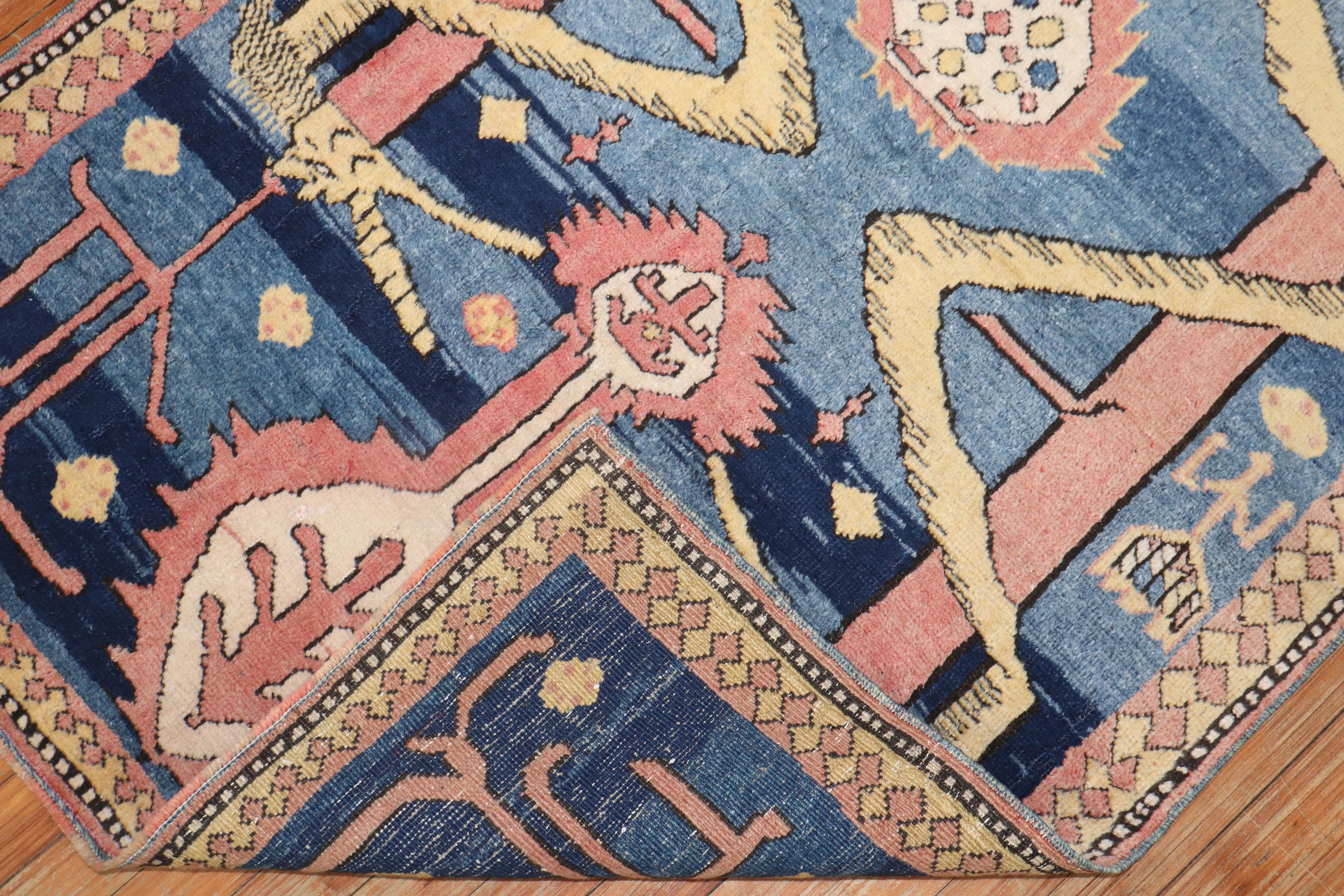 Türkischer Teppich mit Schlangenmuster, Vintage (Handgewebt) im Angebot
