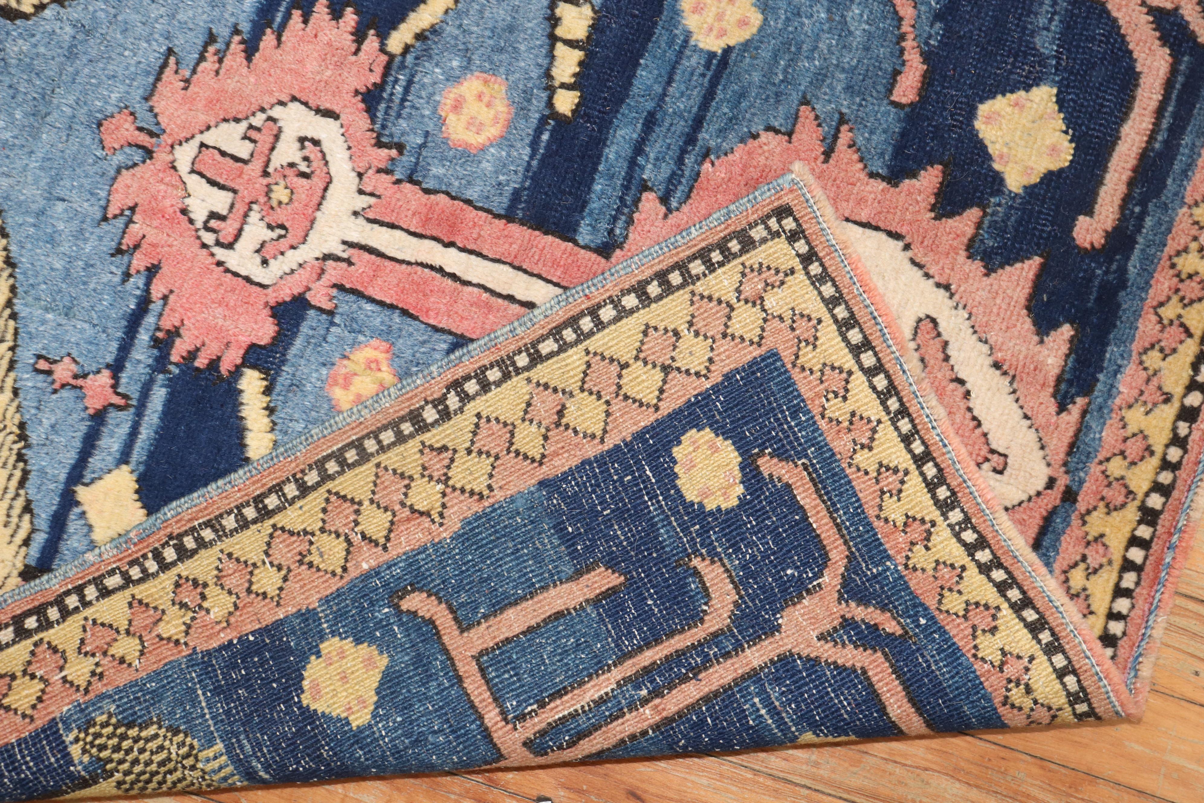 Türkischer Teppich mit Schlangenmuster, Vintage (Wolle) im Angebot