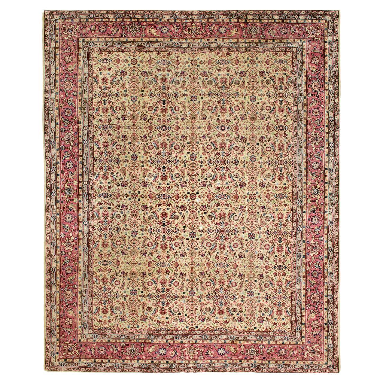 Vintage Turkish Sparta Carpet  For Sale
