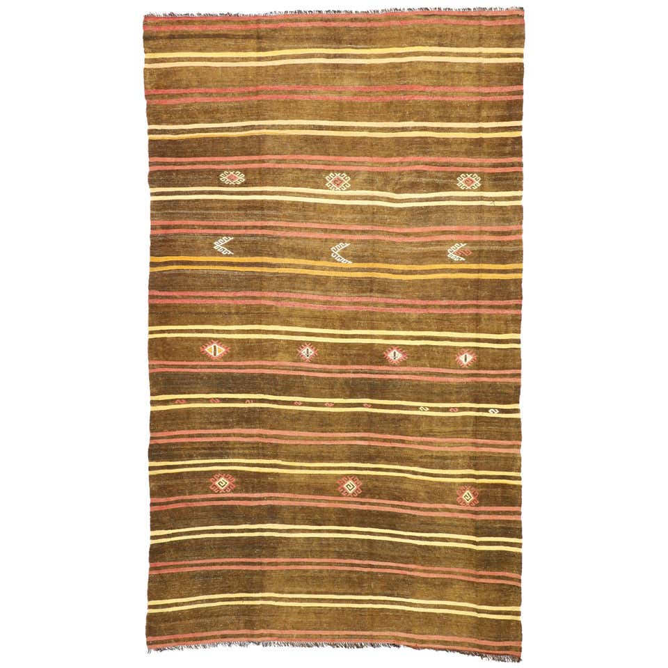 Dazzling Bohemian Vintage Turkish Kilim Flat-Weave For Sale at 1stDibs ...