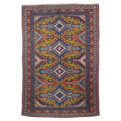 Türkischer Sumak-Teppich im Vintage-Stil 6'3'' x 9'4''