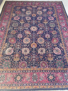 Vintage Turkish Tabriz Design Rug, c. 1950's