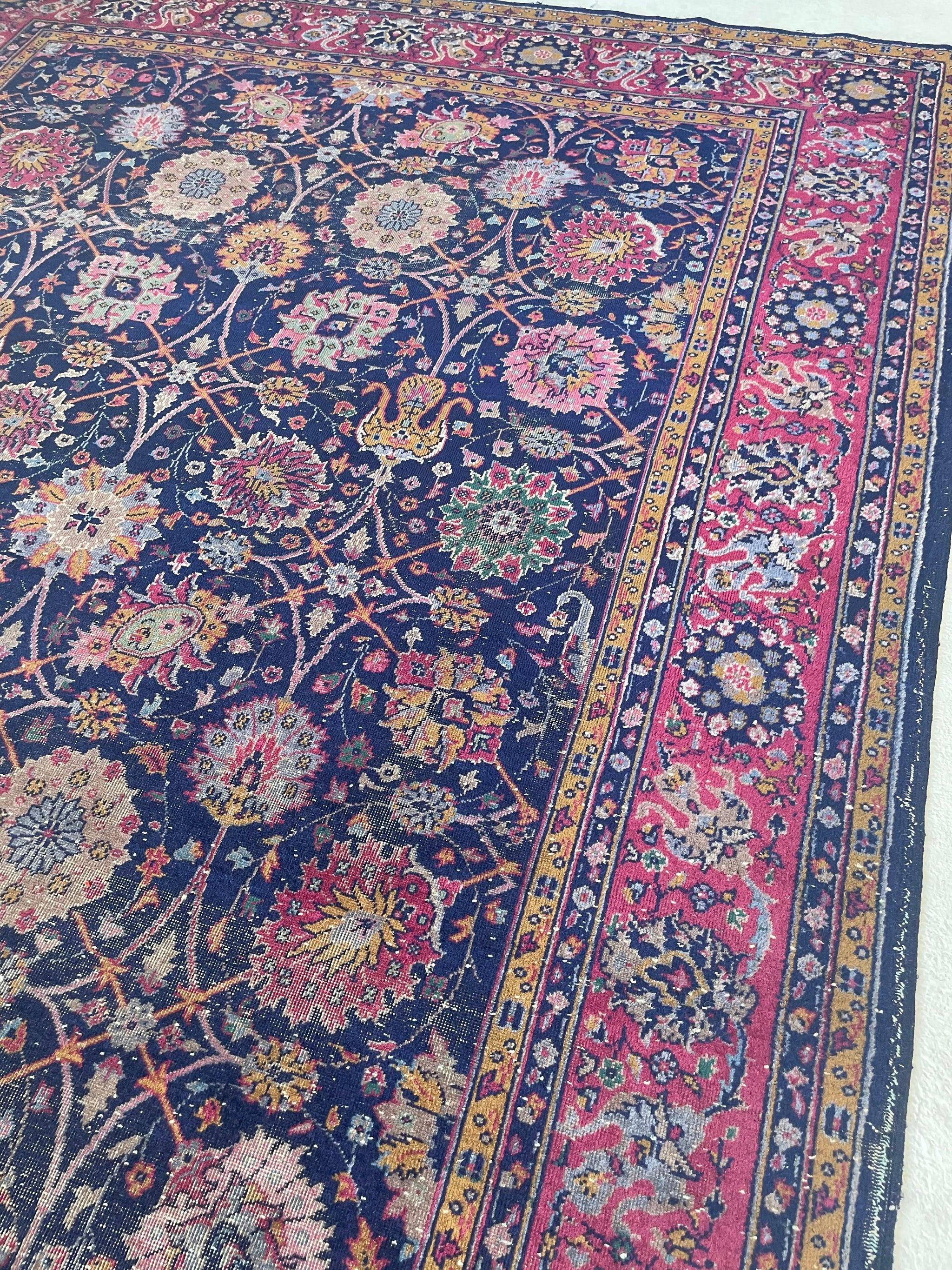 Türkischer Tabriz-Design-Teppich, ca. 1950er Jahre (Handgeknüpft) im Angebot
