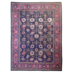 Vintage Turkish Tabriz Design Rug, c. 1950's