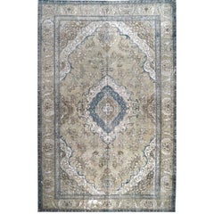 Tappeto turco vintage in stile Tabriz, in lana annodato a mano, 9'8"x15'8"