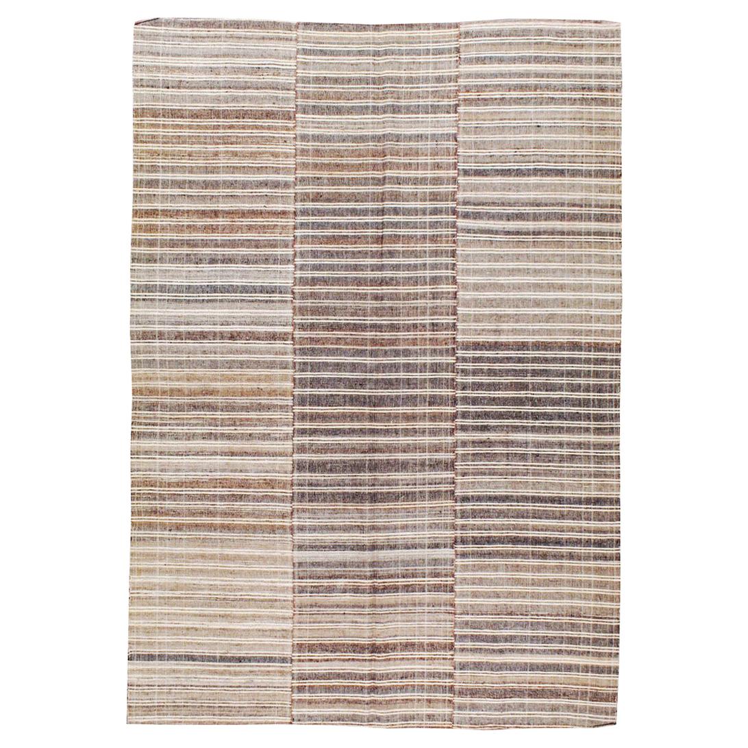 Türkischer Textil-Flachgewebe-Teppich, Vintage