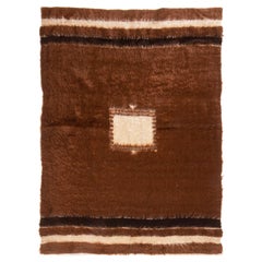 Vintage Turkish Transitional Brown and Beige Wool Kilim Rug by Rug & Kilim