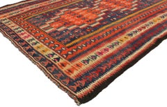 Vintage Turkish Tribal Flatweave Carpet