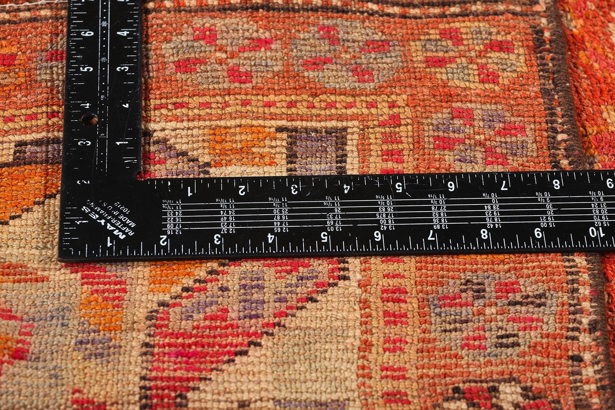 Wool Vintage Turkish Tribal Kurdish Carpet For Sale