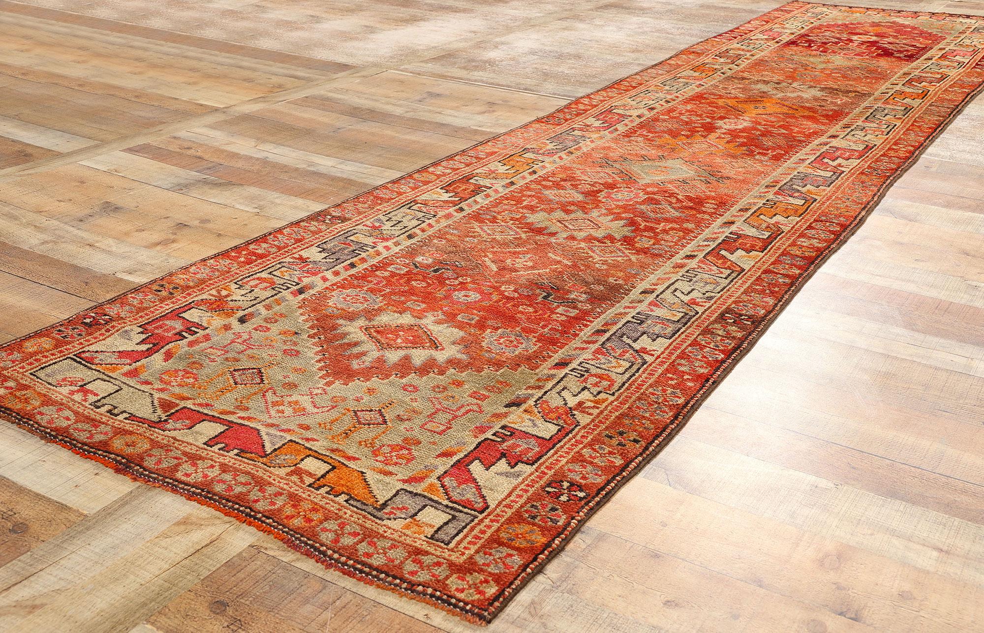Vintage Turkish Tribal Kurdish Carpet For Sale 1