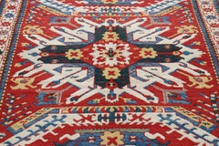 Vintage Turkish Tribal Rug in Cream and Red with Medallion by Rug & Kilim