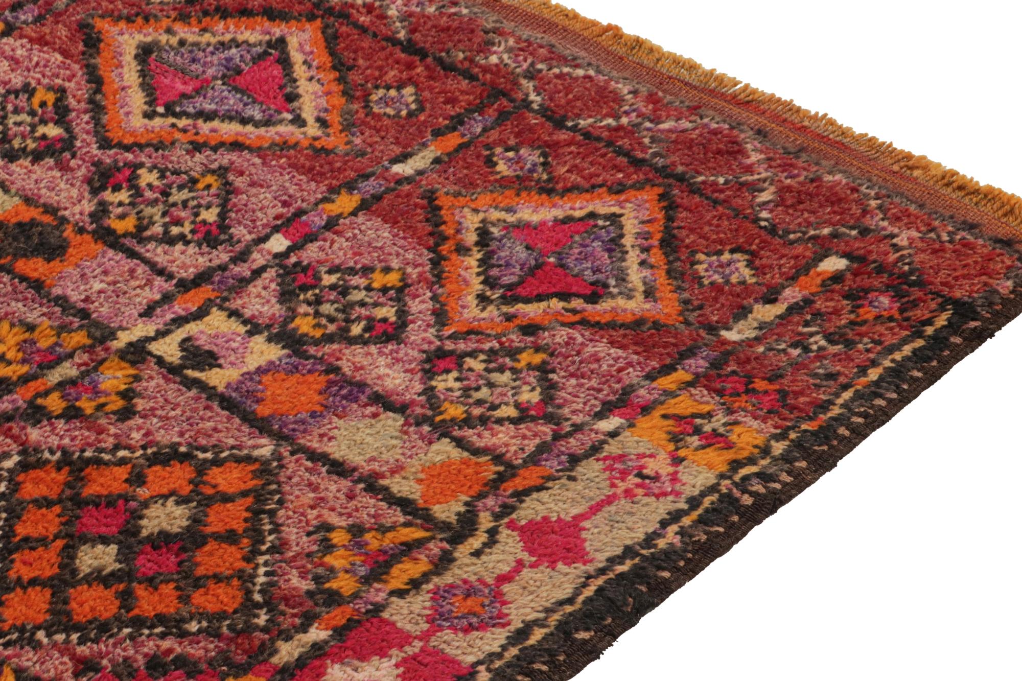 Mid-20th Century Vintage Turkish Tribal Runner in Polychromatic Tribal Patterns by Rug & Kilim For Sale
