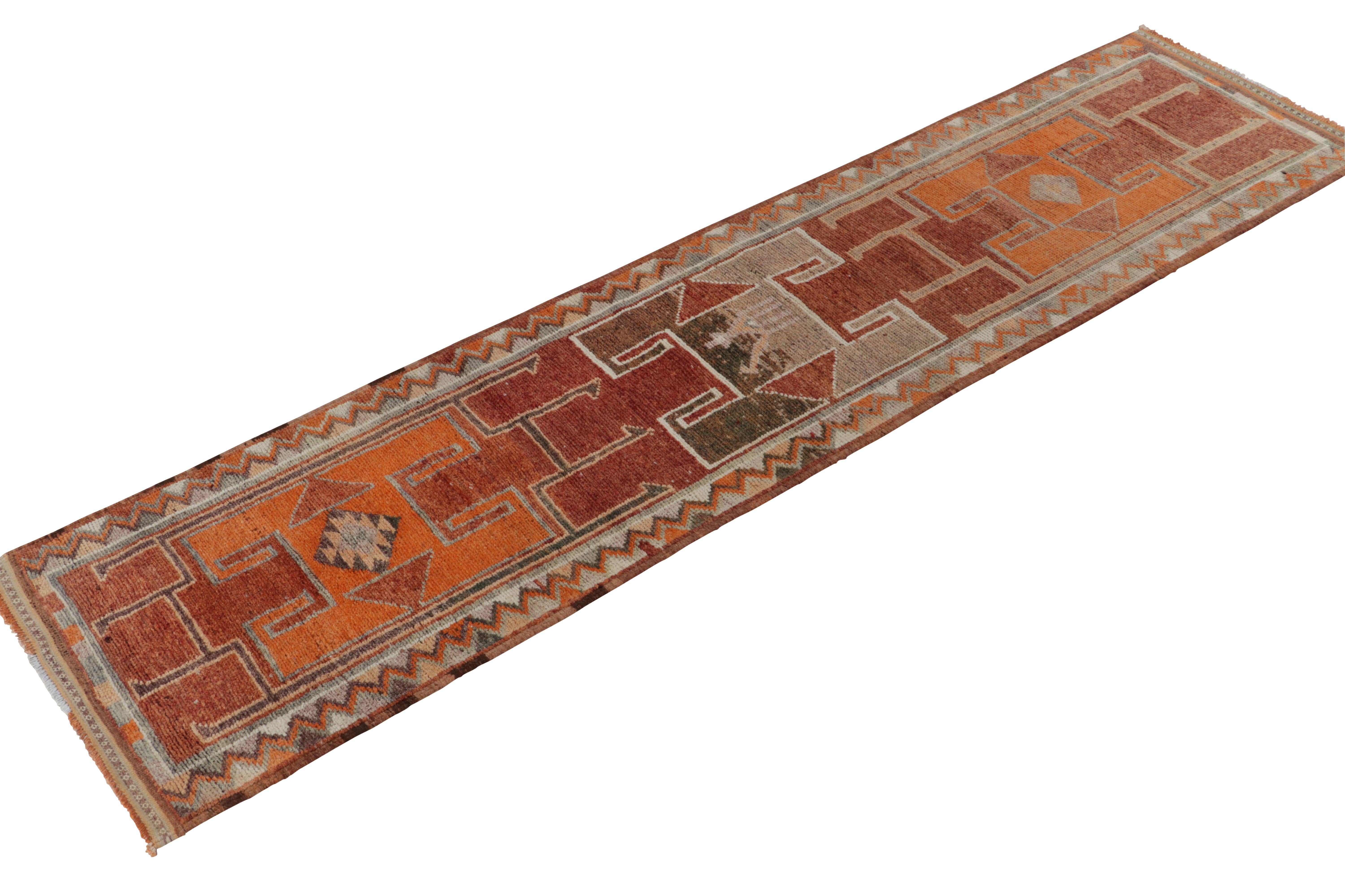From R&K principal Josh Nazmiyal’s latest acquisitions, a 3x12 vintage tribal runner originating from Turkey circa 1950-1960.

On the Design: This all over geometric pattern features traditional motifs end to end in rich and warm red, orange &
