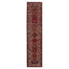 Vintage Turkish Tribal Runner in Red with Colorful Geometric by Rug & Kilim