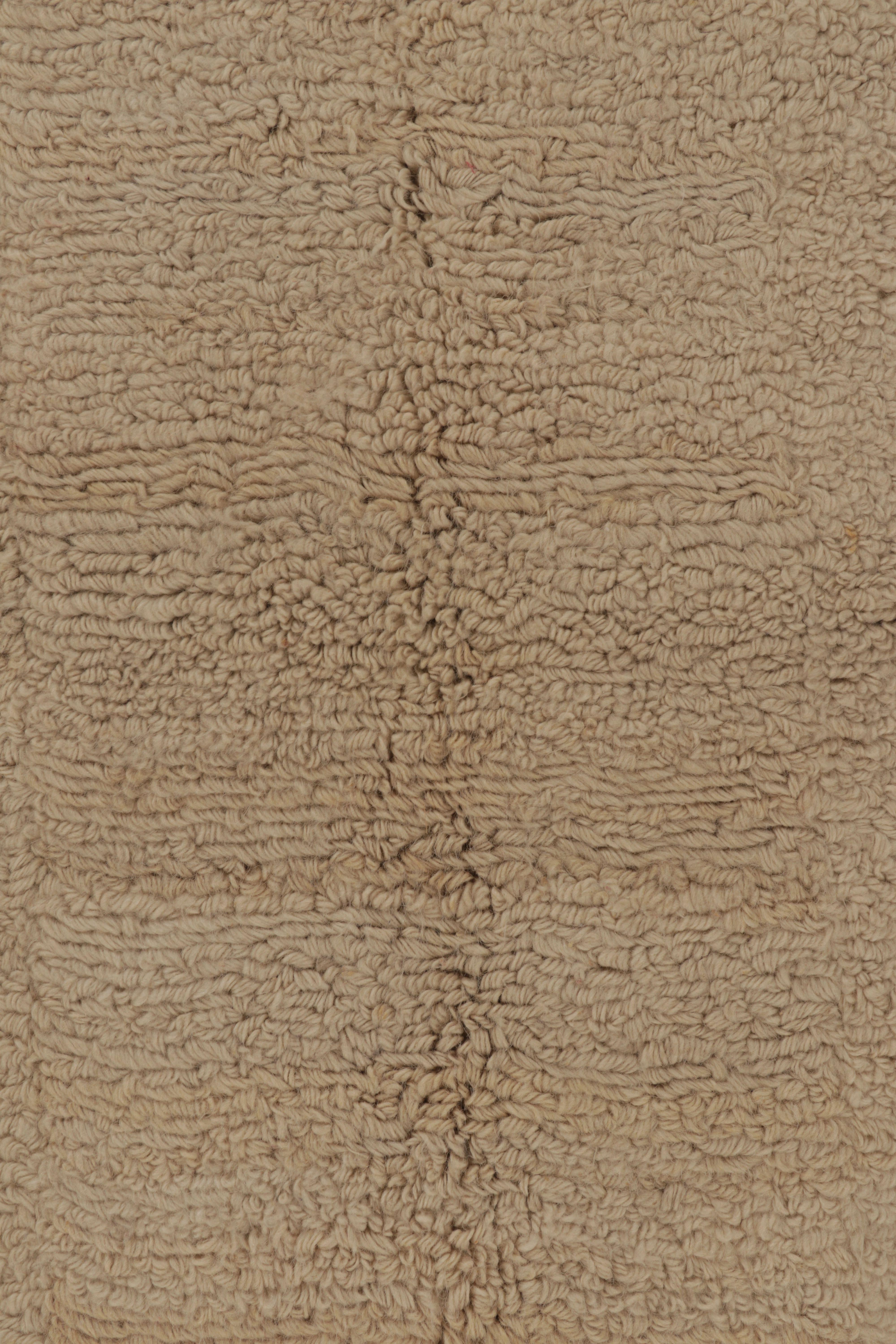 Tapis turc vintage Tulu, laine beige avec poils doux - Rug & Kilim Bon état - En vente à Long Island City, NY