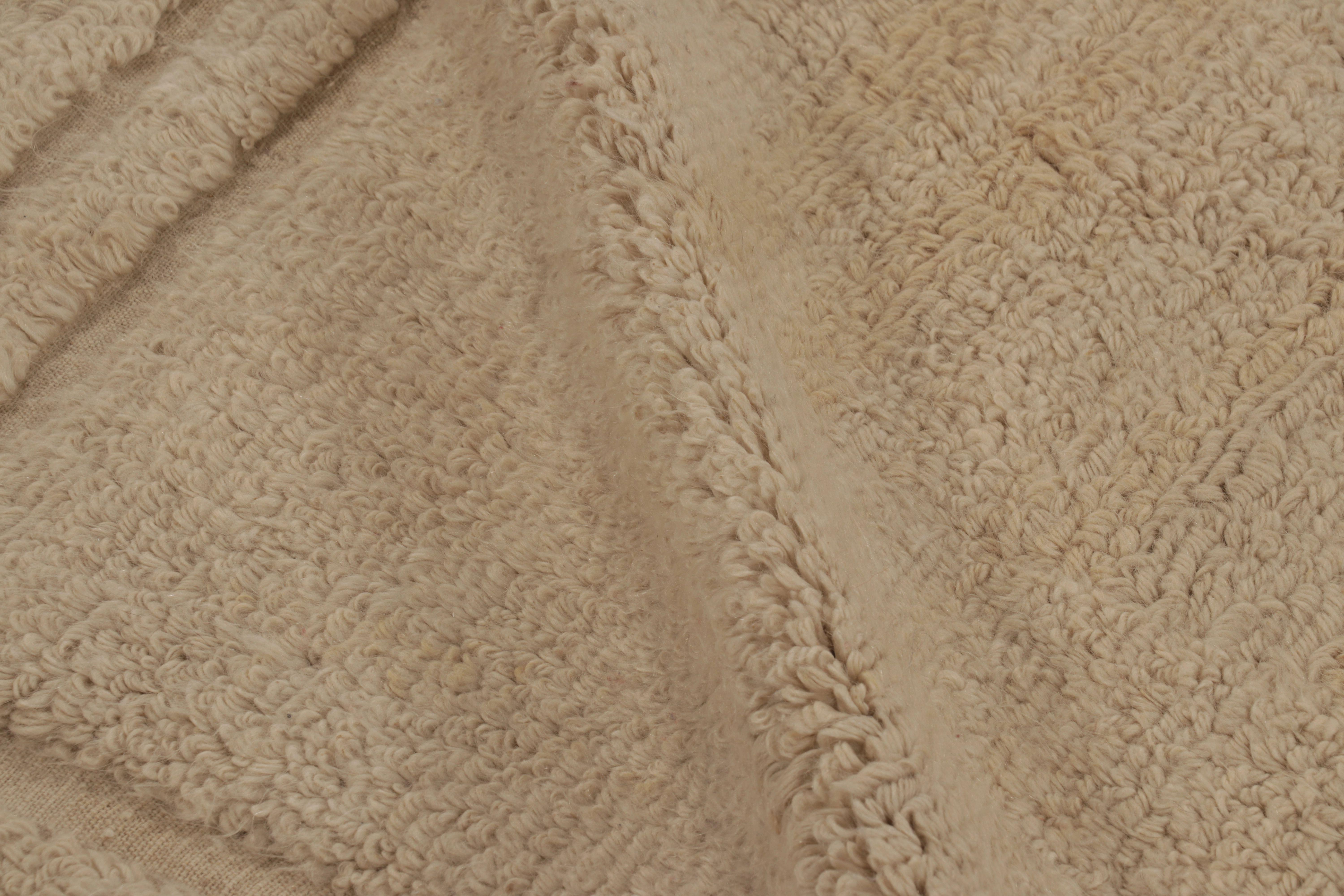 Milieu du XVIIe siècle Tapis turc vintage Tulu, laine beige avec poils doux - Rug & Kilim en vente