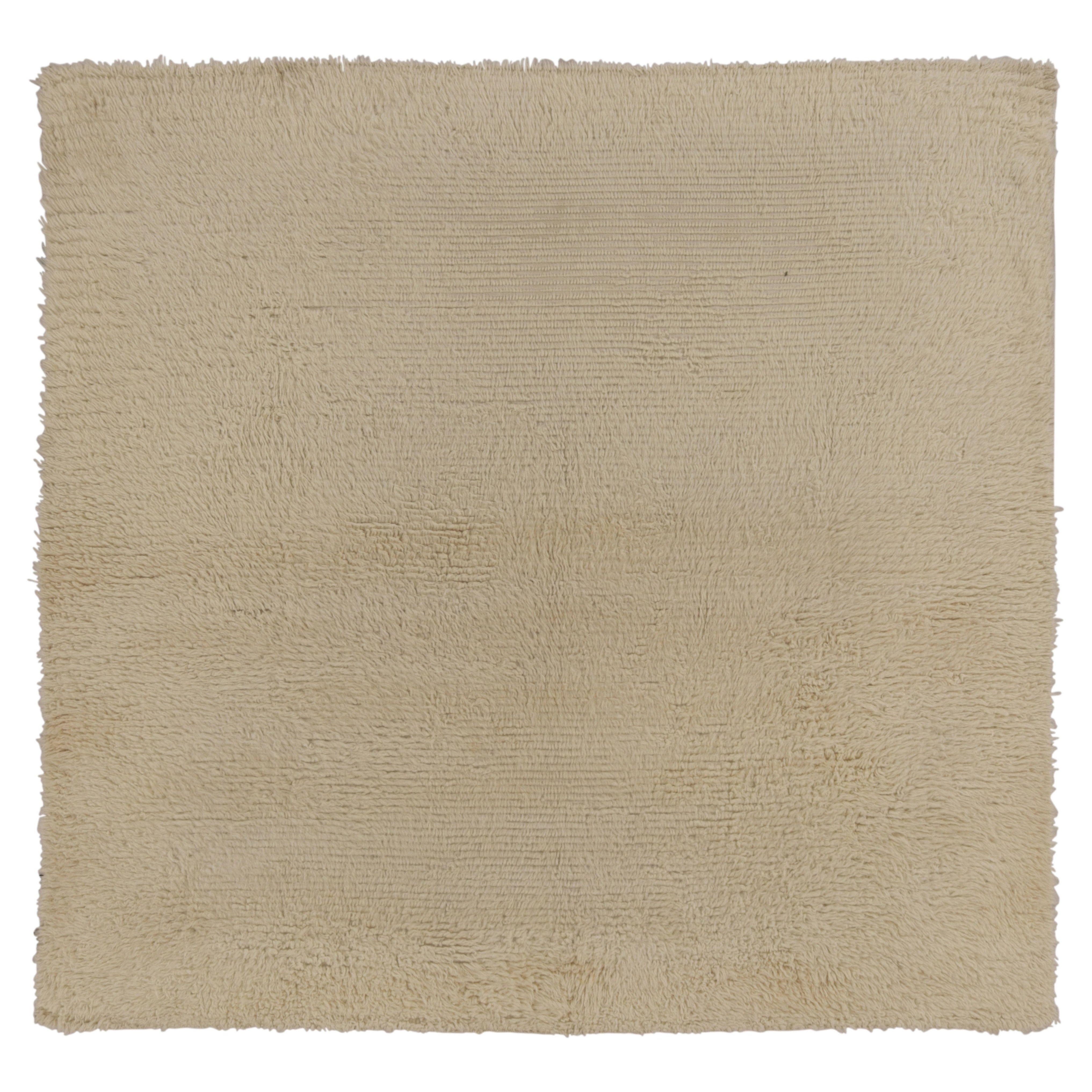 Tapis turc vintage Tulu, laine beige avec poils doux - Rug
Kilim