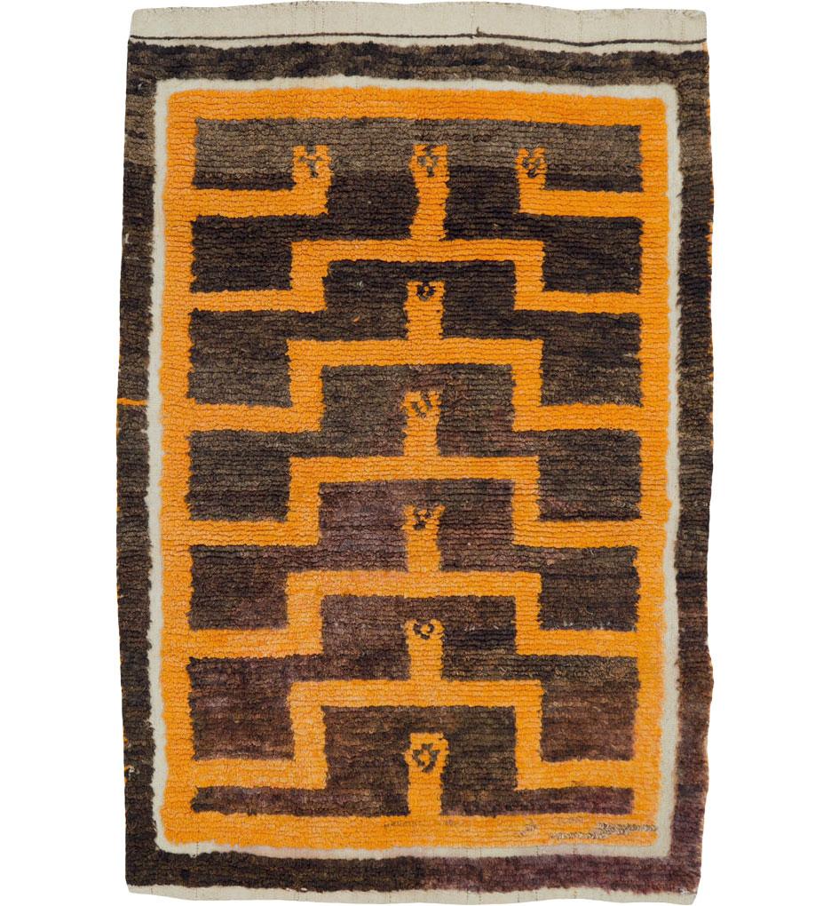 A vintage Turkish Tulu carpet from the second half of the 20th century.