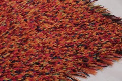 Vintage Turkish Tulu Shag Rug in Orange Tones - Rug & Kilim