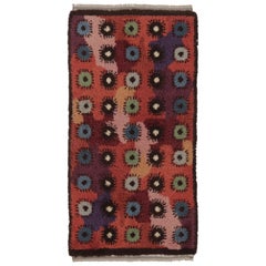 Vintage Turkish Tulu Rug, Playful Polychromatic Geometric Patterns - Rug 
Kilim