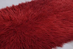 Vintage Turkish Tulu Rug, Warm Red Wool with Soft Pile - Rug & Kilim