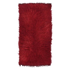 Vintage Türkischer Tulu Teppich, warme rote Wolle mit weichem Flor - Rug & Kilim