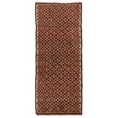 Vintage Turkish Tulu Runner, Deep Red Field with Floral Patterns - Rug 
Kilim