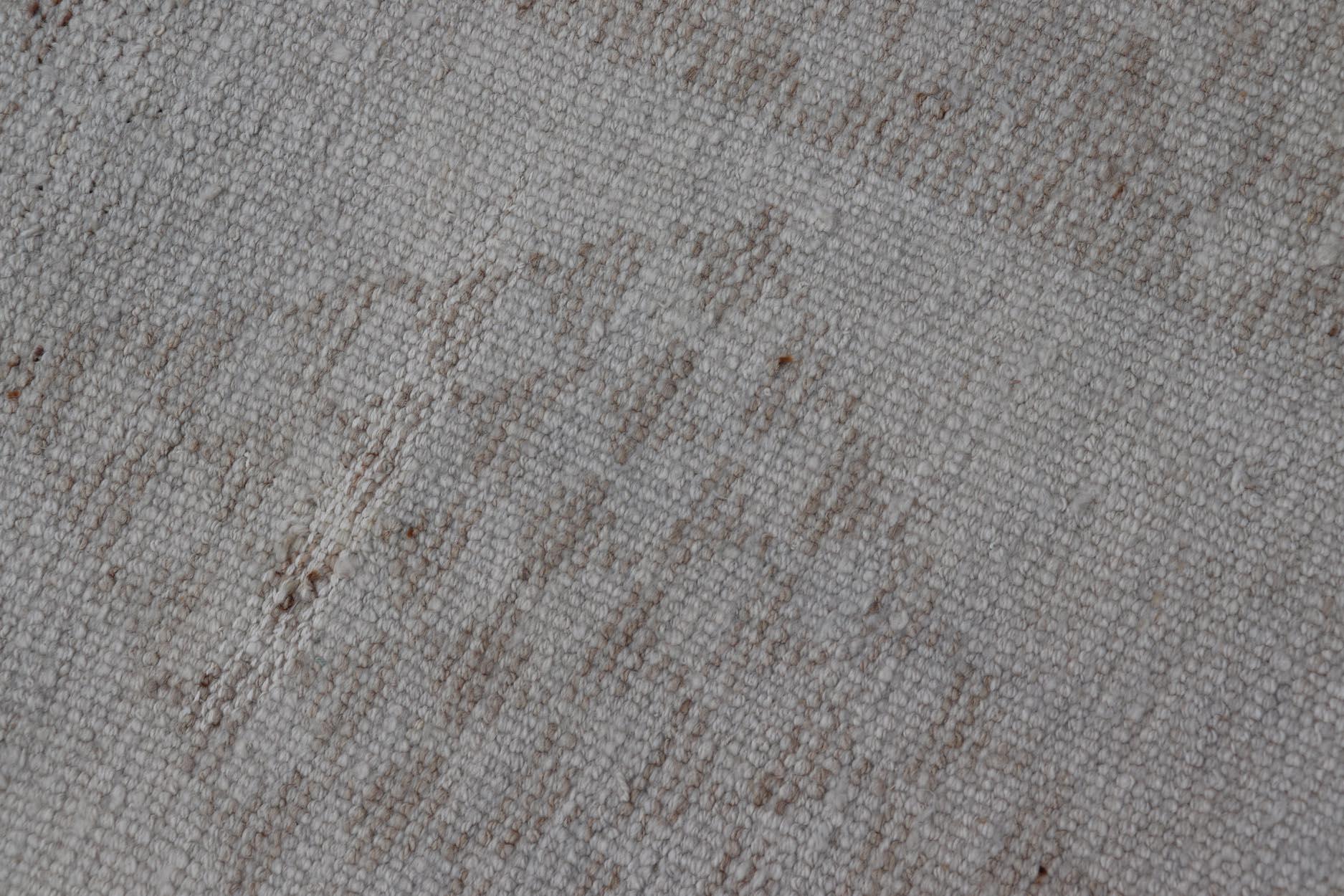 Vintage Turkish Tulu Runner -Neutral Tones and Geometric Diamond Patterns For Sale 4
