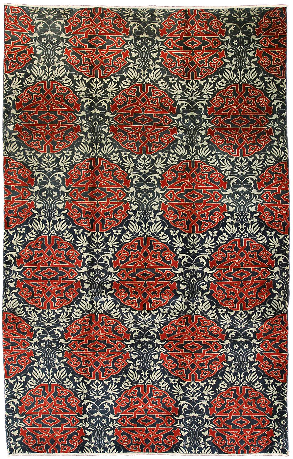 Türkischer Art-déco-Teppich im Vintage-Stil, 1950–1970 