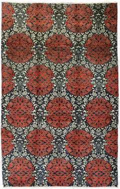 Tapis turc vintage Art Déco, pièce, 1950-1970 