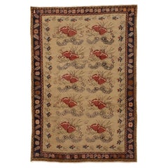 Vintage Turkish Ushak Rug, circa 1920s