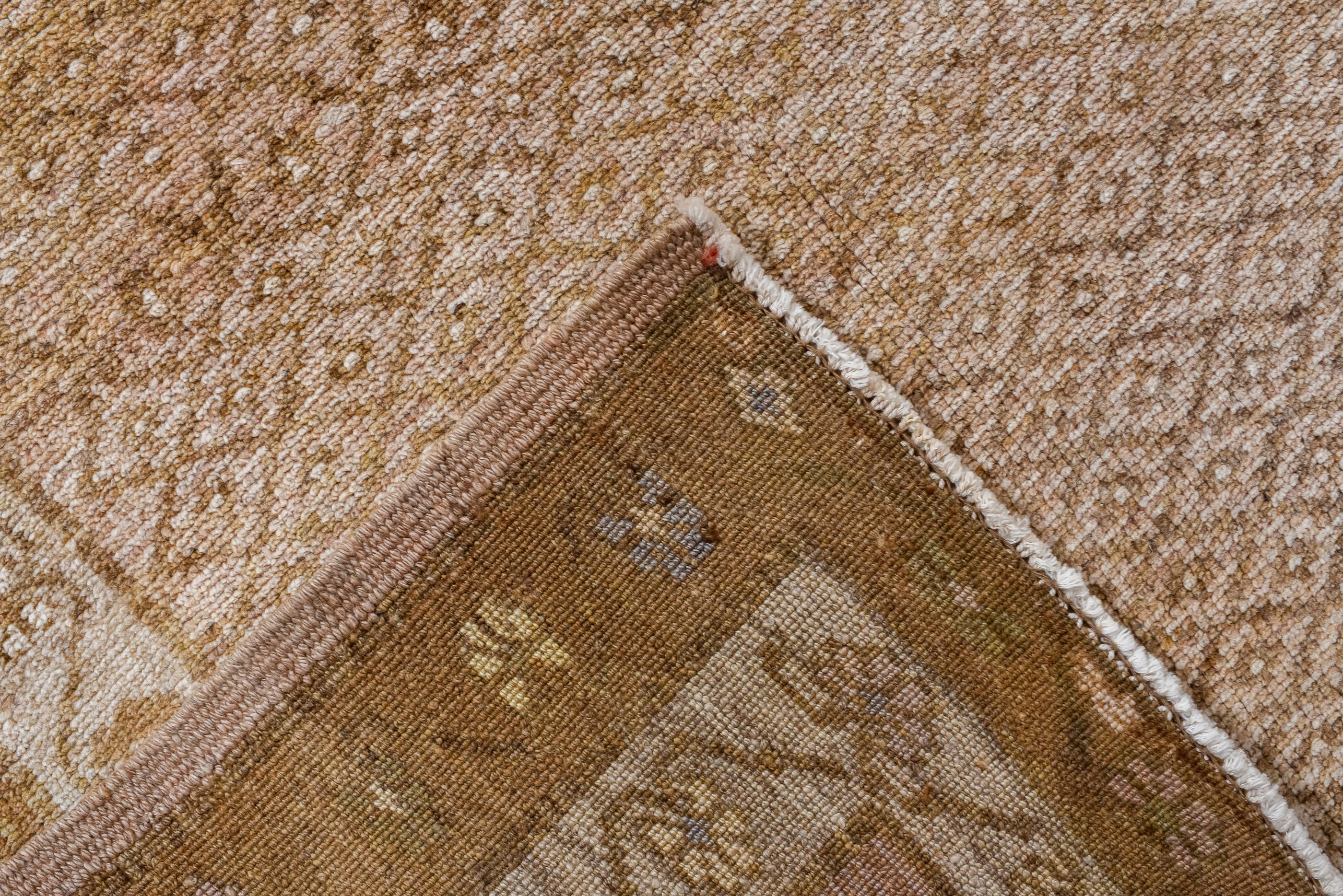 Wool Vintage Turkish Village Rug In Different Shades of Brown  For Sale