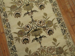 Vintage Turkish White Color Konya Runner