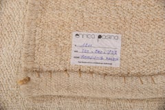 Vintage Turkish Kilim Rug, White with Camel Stripes, 1920, 335x220 CM