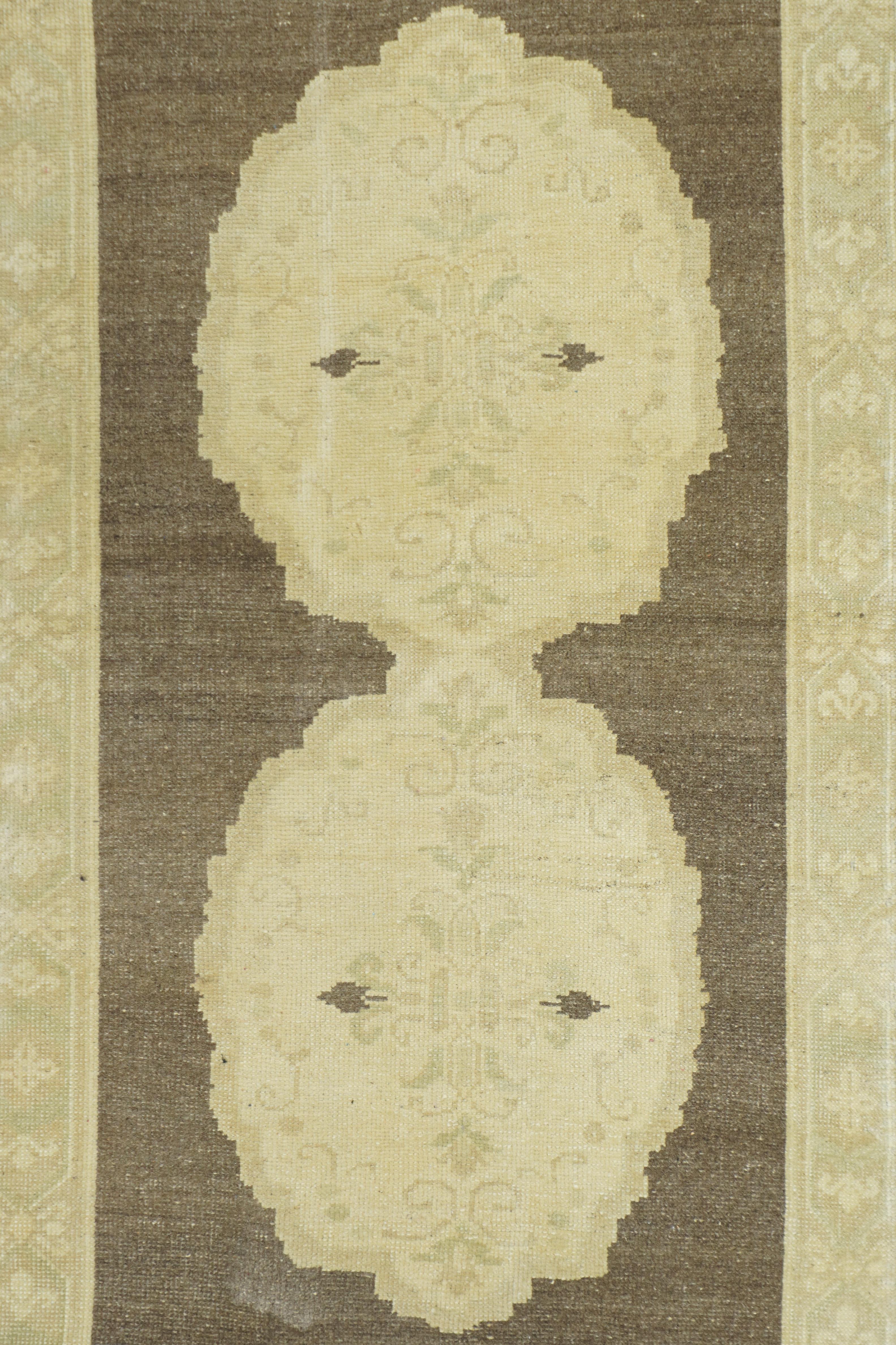 Vintage Türkische Wolle Teppich 3'1