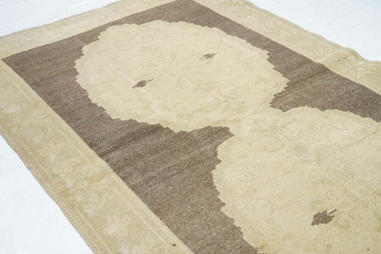 Vintage Türkische Wolle Teppich 3'1