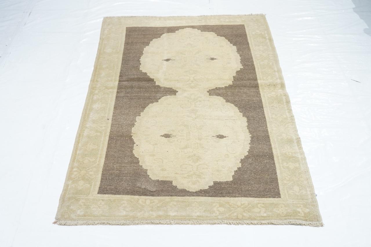 Vintage Türkische Wolle Teppich 3'1