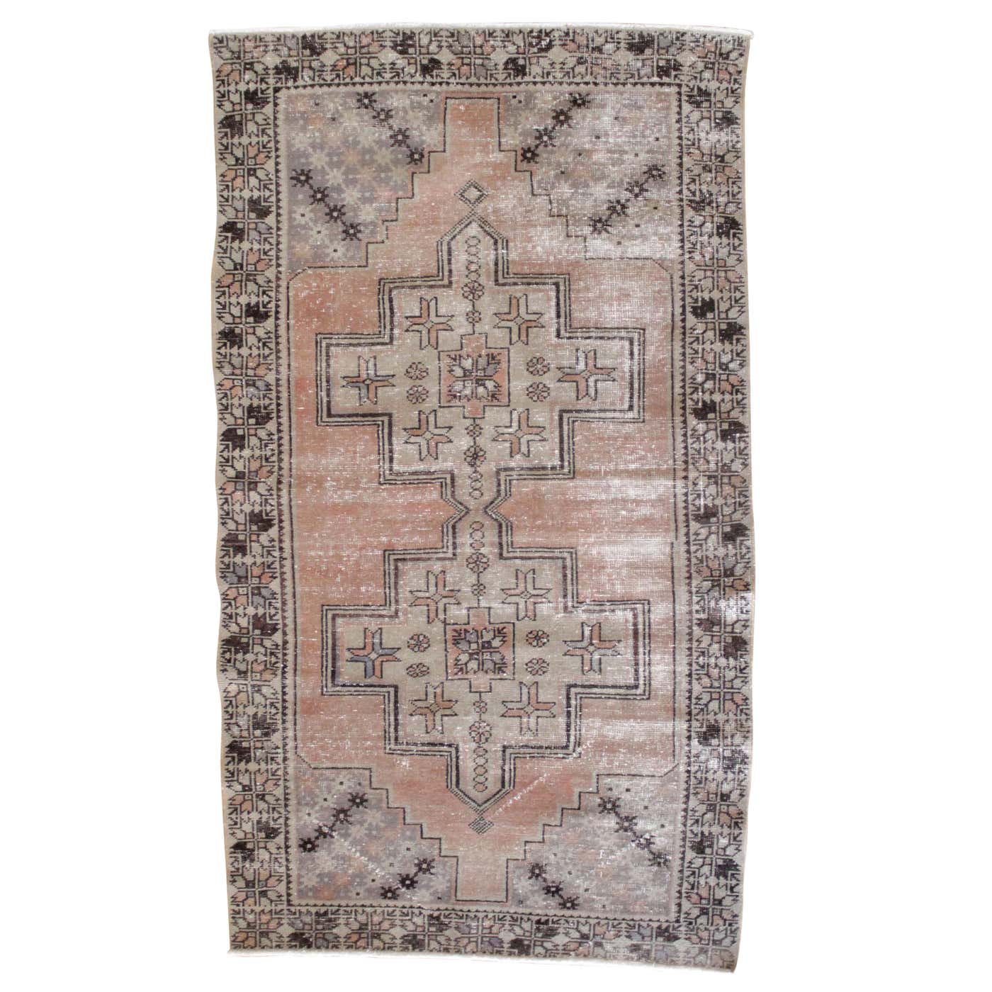 Vintage Turkish Wool Rug For Sale at 1stDibs