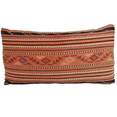 Vintage Turkish Woven Textile Bolster Decorative Pillow