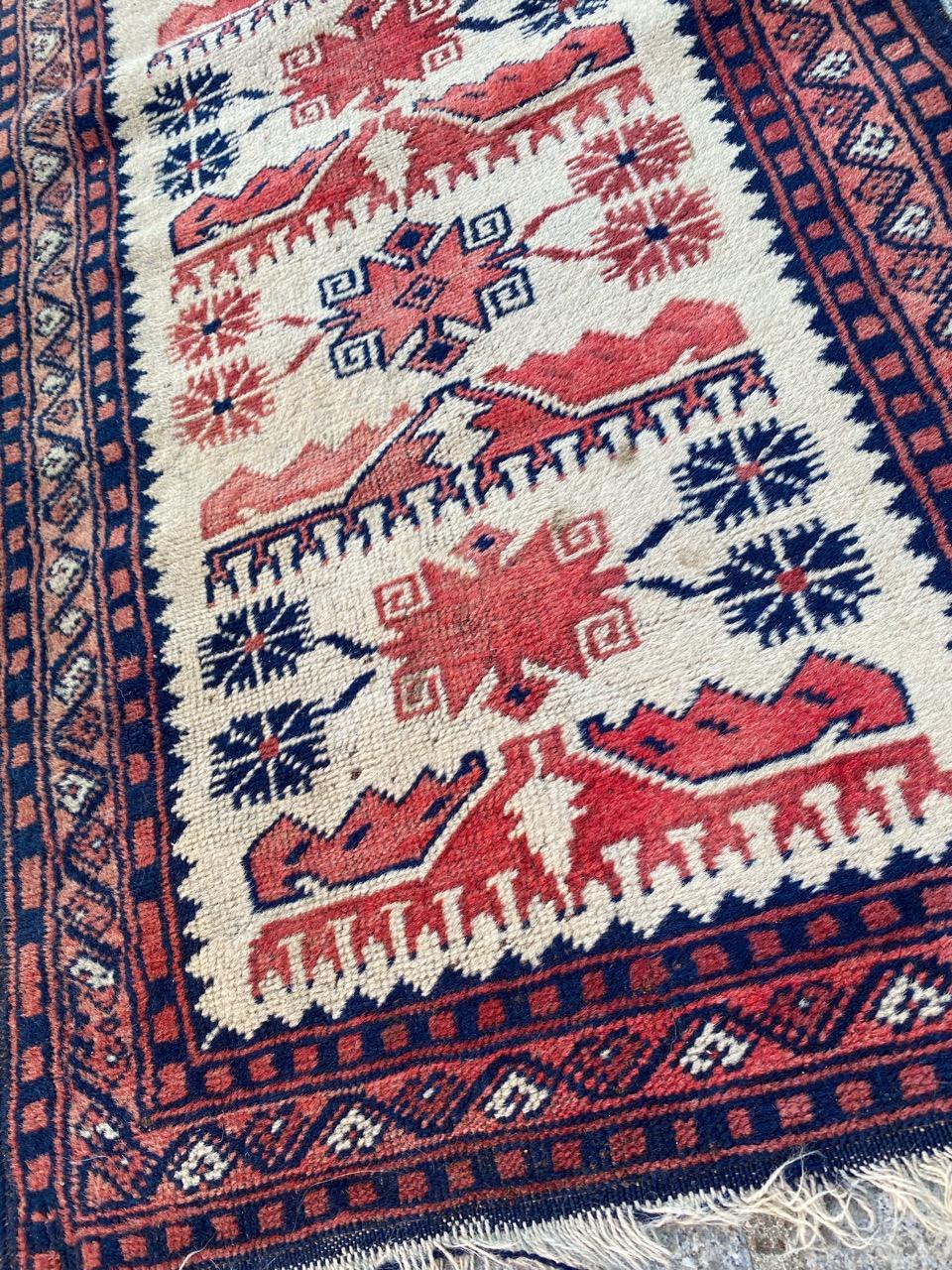 Türkischer Yagcibedir-Läufer im Vintage-Stil im Zustand „Gut“ im Angebot in Saint Ouen, FR