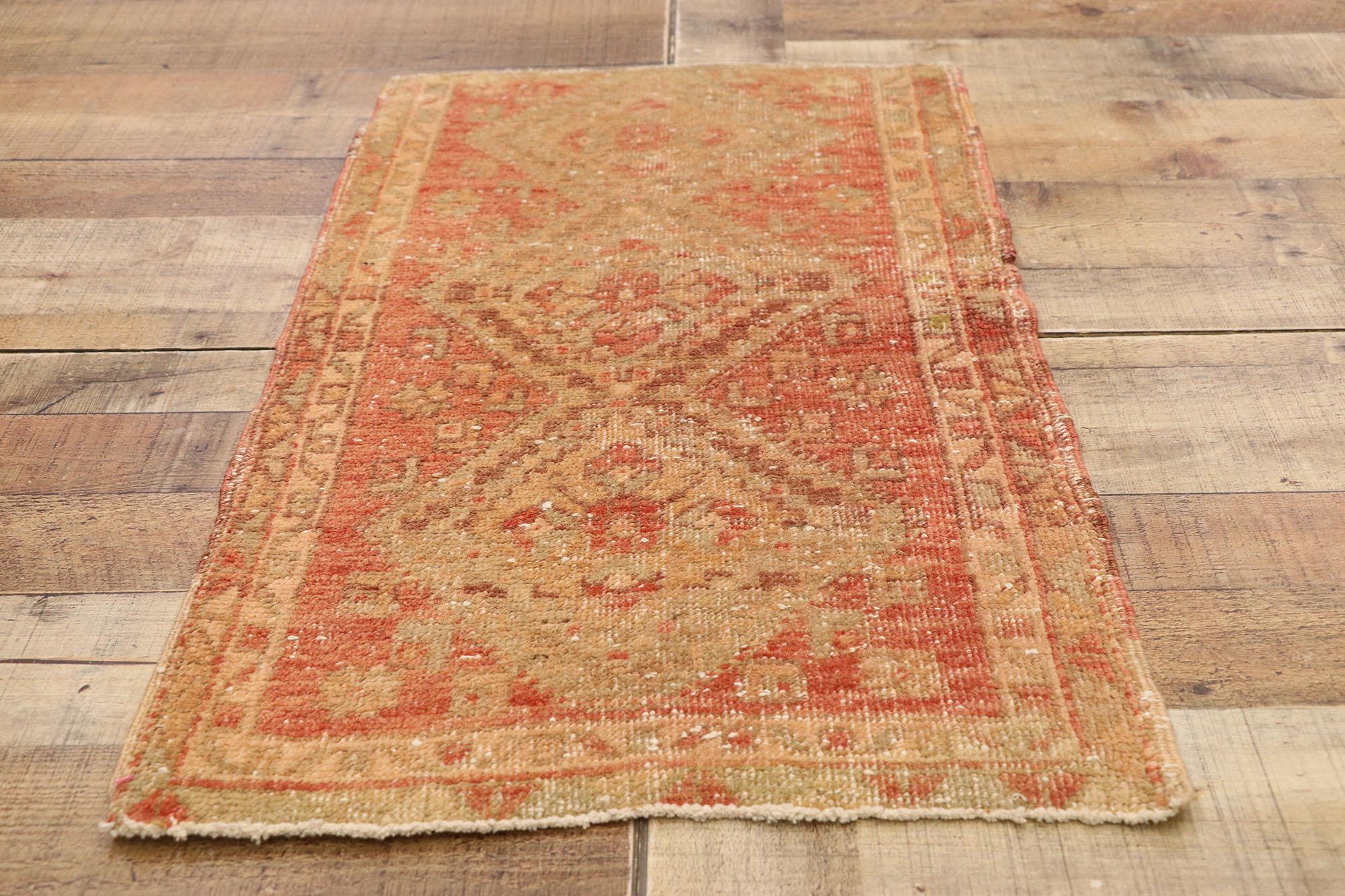 Oushak Vintage Turkish Carpet, Timeless Appeal Meets Laid-Back Luxury For Sale