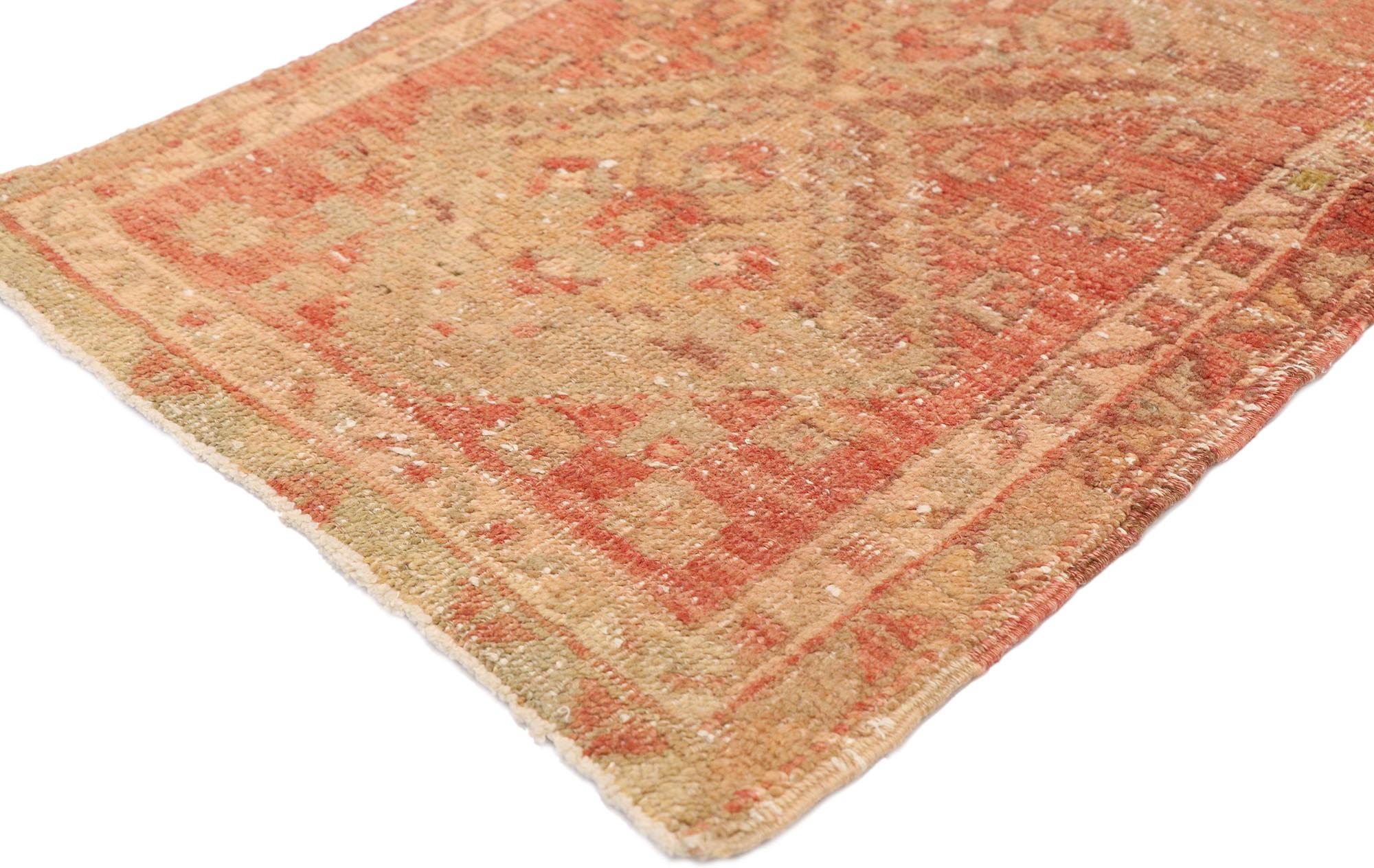 Wool Vintage Turkish Carpet, Timeless Appeal Meets Laid-Back Luxury For Sale