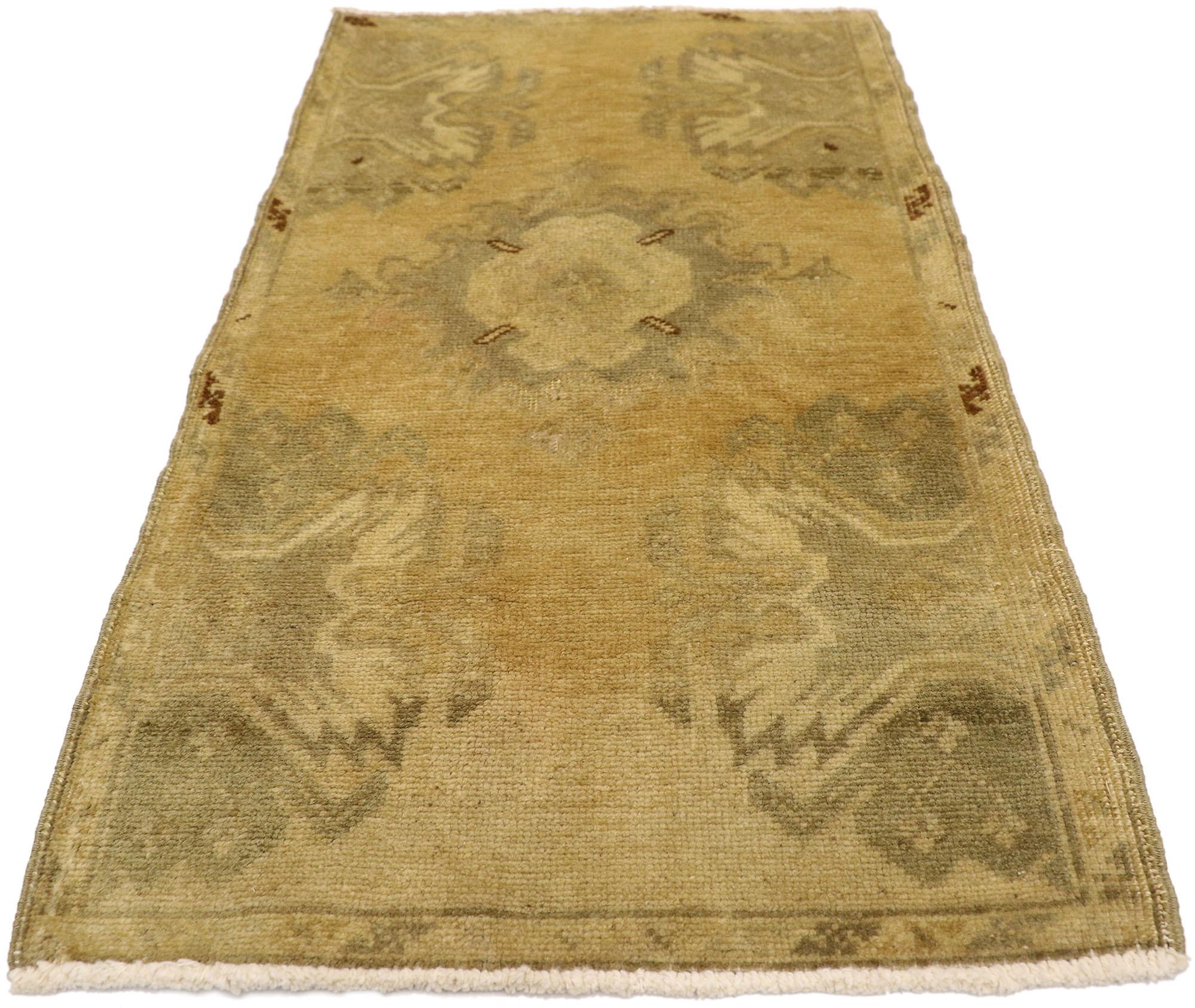 Alfombra turca vintage Yastik Oushak, el atractivo atemporal se une a la durabilidad con estilo Turco en venta