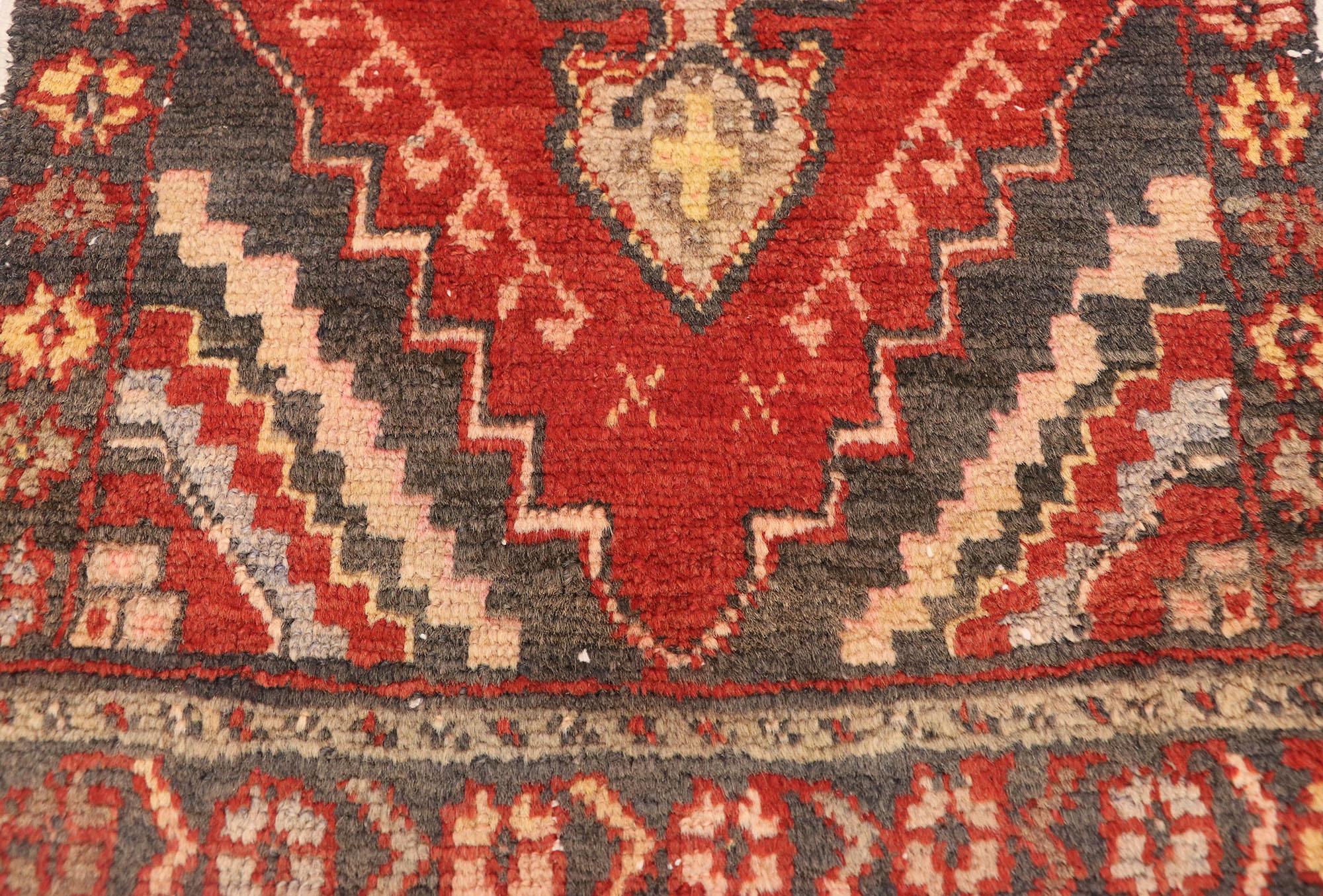 Hand-Knotted Vintage Turkish Carpet, Timeless Appeal Meets Stylish Durability For Sale